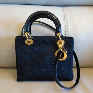 Christian Dior Medium Lady Dior Nylon Vintage